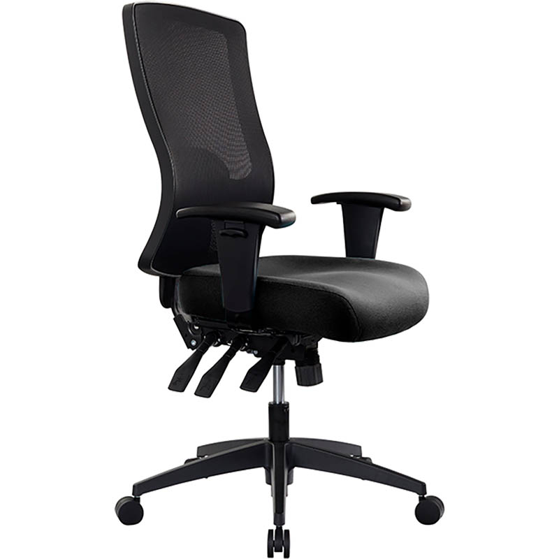 Buro Tidal Chair High Mesh Back Arms Black