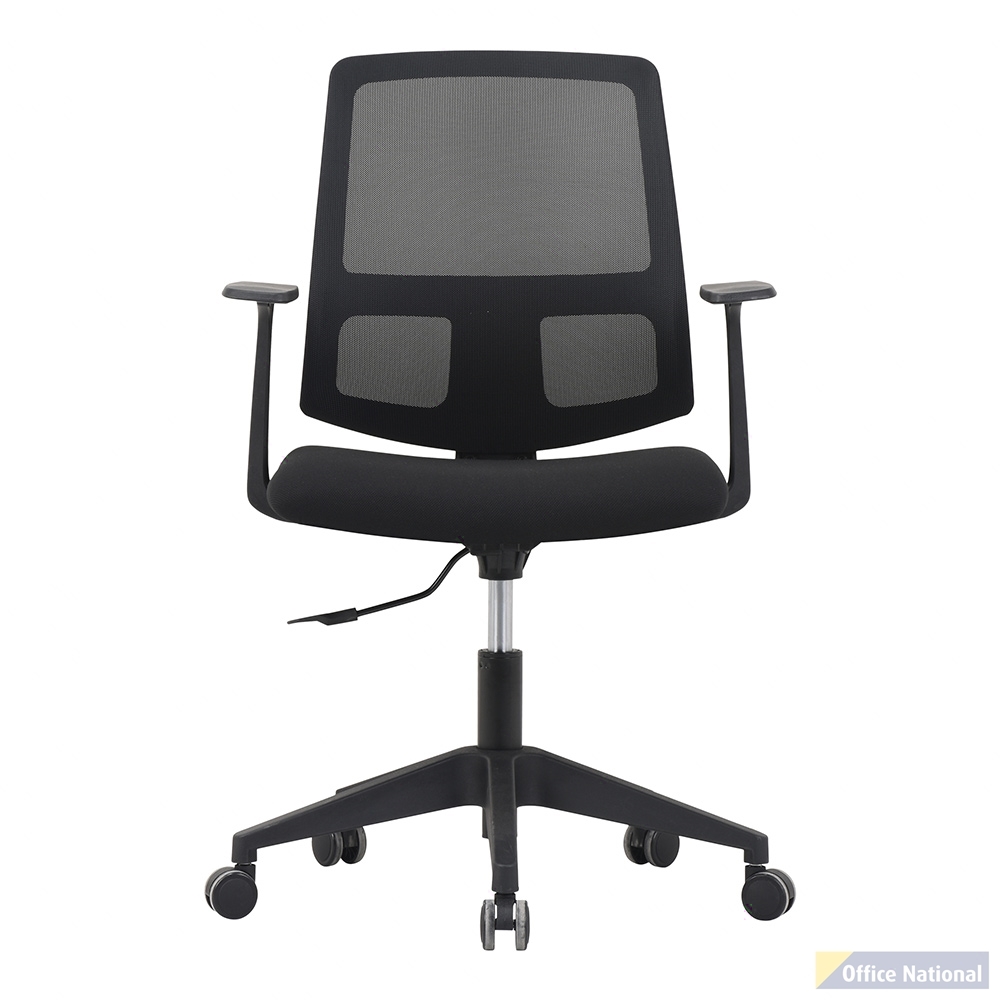 MONDO BROOK STUDENT CHAIR MESH BACK WITH ARMS BLACK
