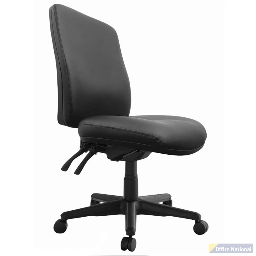 BURO ROMA TASK CHAIR HIGH BACK 3-LEVER PU-VINYL BLACK