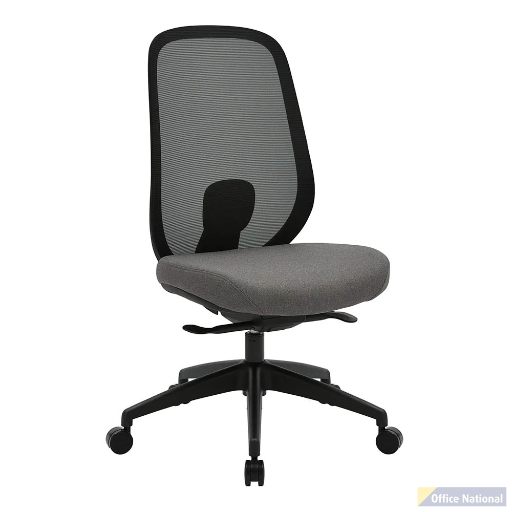 BURO FORCE ERGONOMIC OFFICE CHAIR BLACK FRAME GREY SEAT