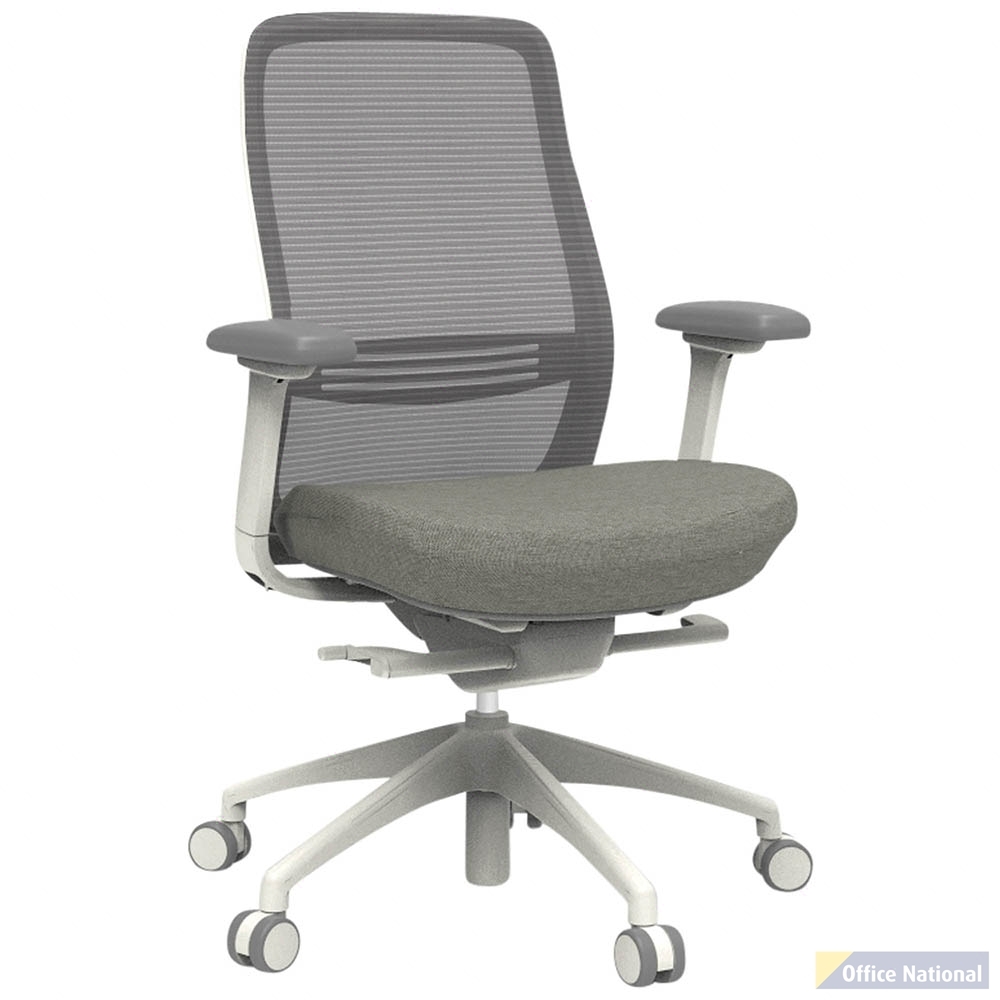 KONFURB LUNA OFFICE CHAIR WITH ARMS WHITE