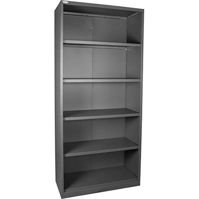 STEELCO OPEN BOOKCASE 4 SHELF 2000 X 900 X 400MM SILVER GREY