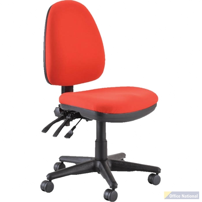 BURO VERVE TASK CHAIR HIGH BACK 3-LEVER RED