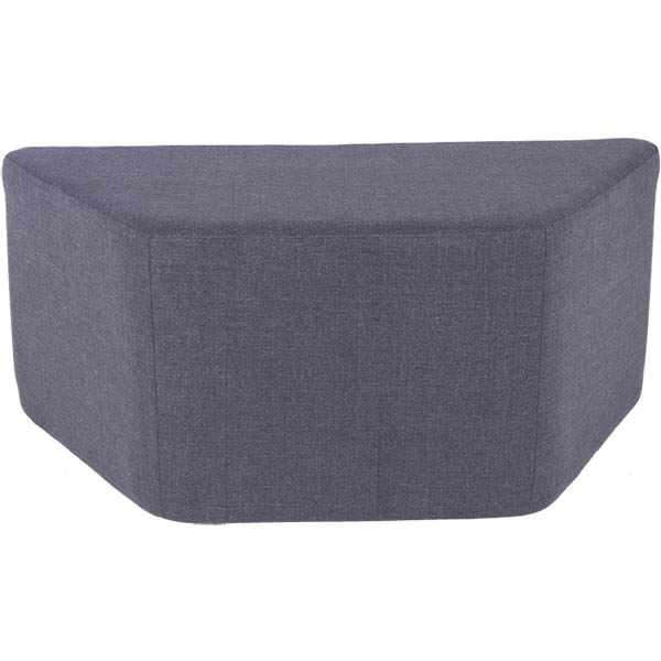 Buro York Ottoman Trapeziod Charcoal