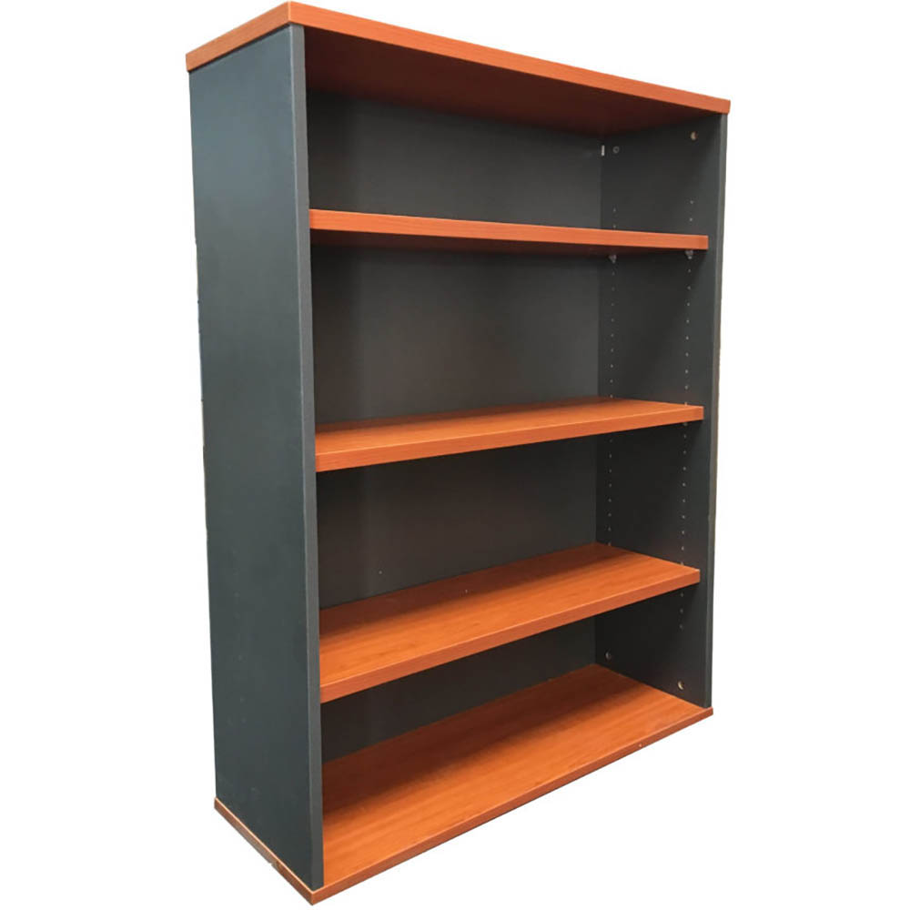 RAPID WORKER BOOKCASE 3 SHELF 900 X 315 X 1200MM CHERRY/IRONSTONE
