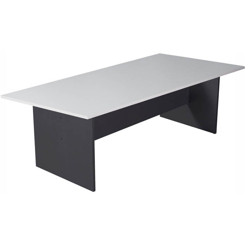 Rapid Worker Boardroom Table 2400 X 1200mm White/ironstone
