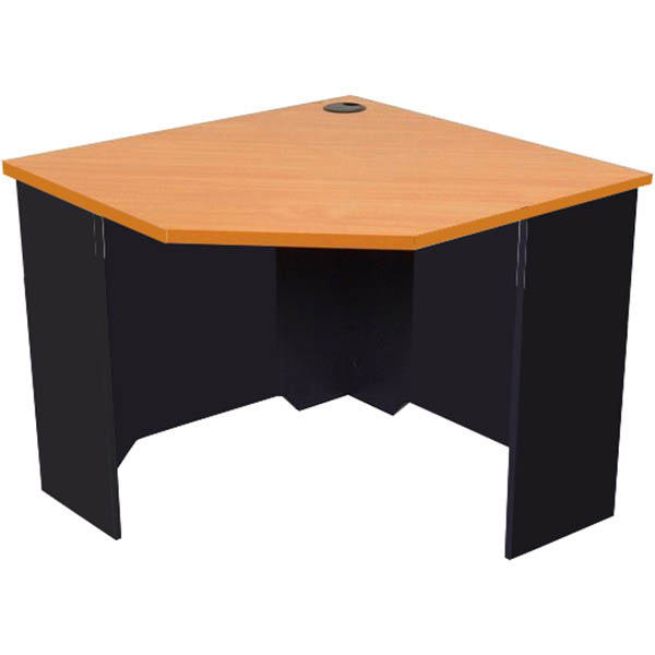 RAPID WORKER CORNER WORKSTATION UNIT 900 X 900 X 600MM CHERRY/IRONSTONE