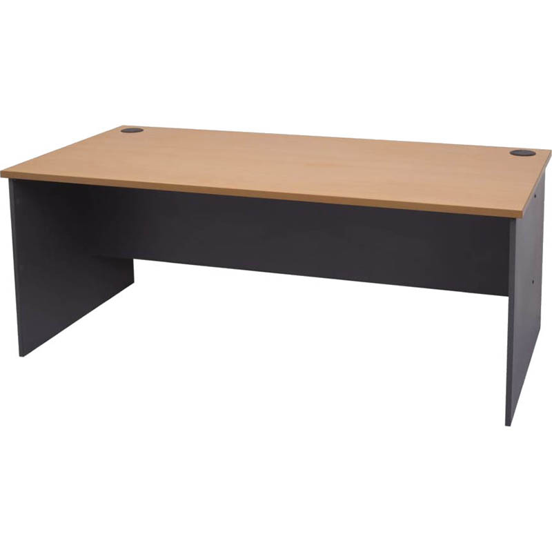 RAPID WORKER OPEN DESK 1800 X 750MM BEECH/IRONSTONE