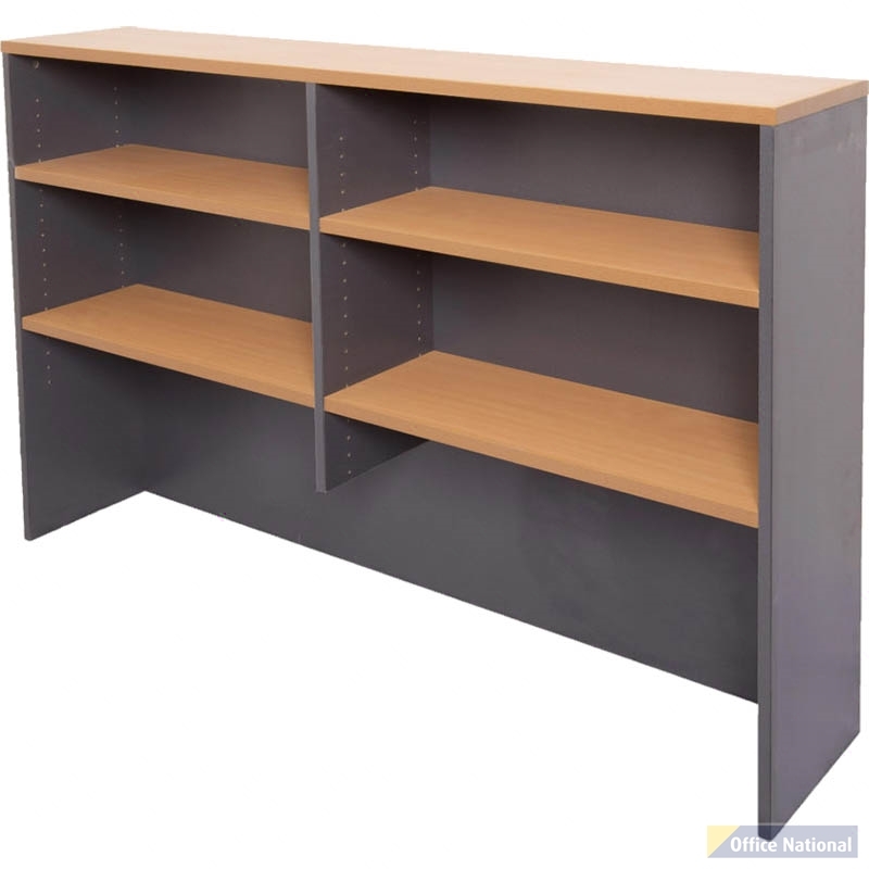 RAPID WORKER OVERHEAD HUTCH 1500 X 1070 X 315MM BEECH/IRONSTONE