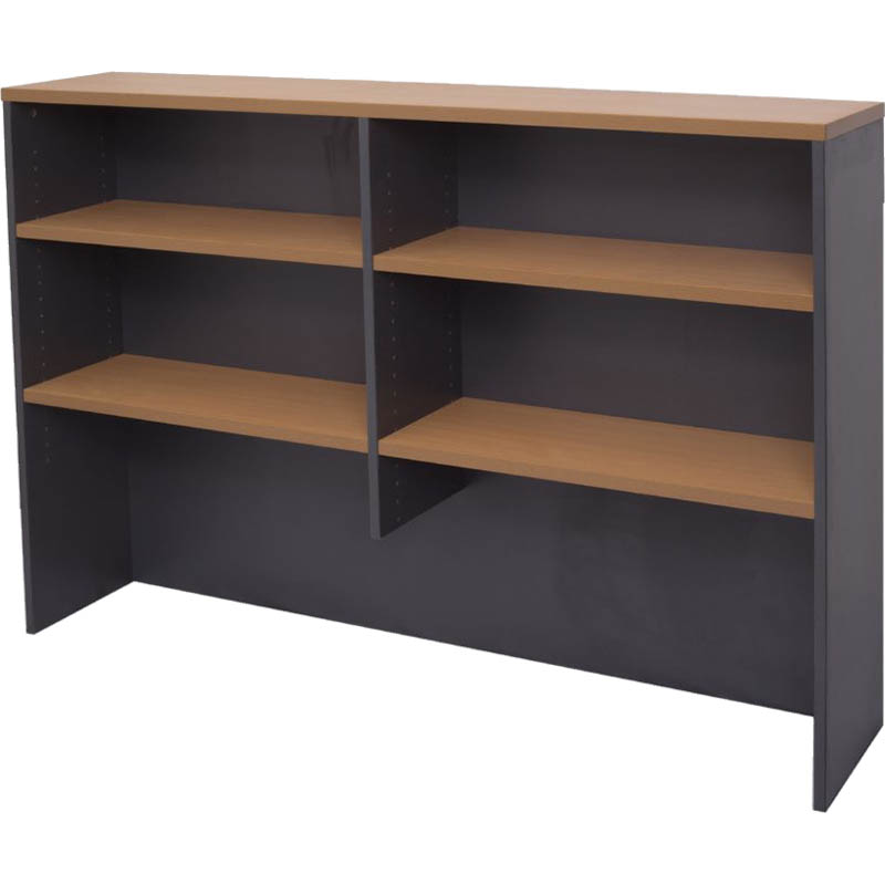 RAPID WORKER OVERHEAD HUTCH 1500 X 1070 X 315MM CHERRY/IRONSTONE