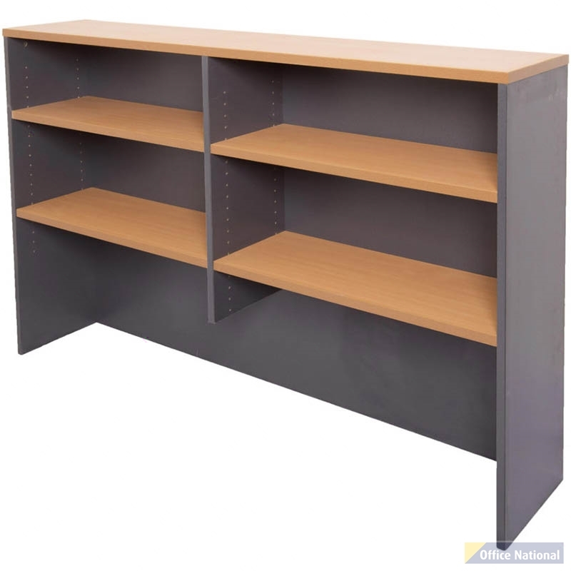 RAPID WORKER OVERHEAD HUTCH 1800 X 1070 X 315MM BEECH/IRONSTONE
