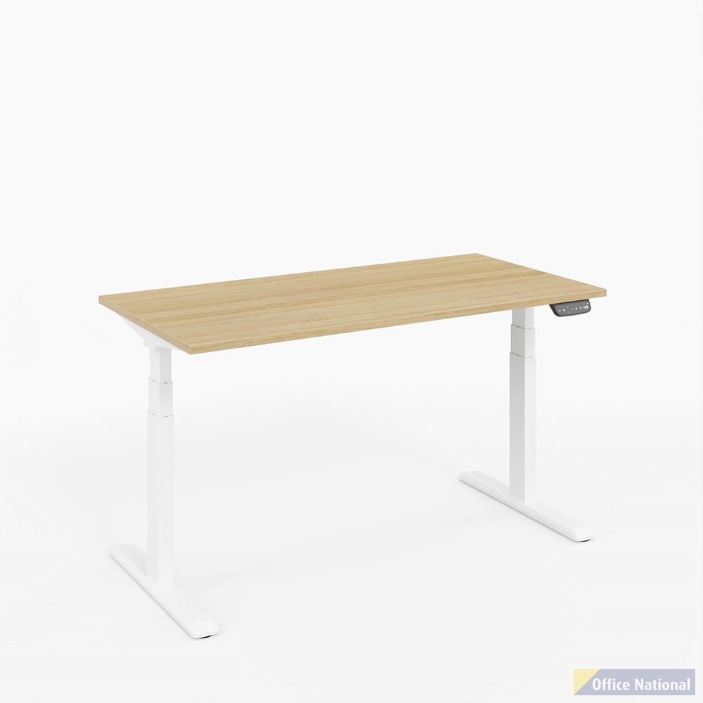 ERGOVIDA EED-623D ELECTRIC SIT-STAND DESK 1800 X 750MM WHITE/OAK TOP