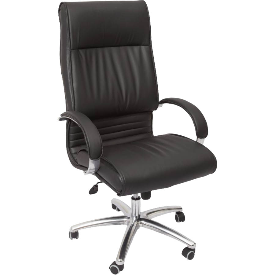 RAPIDLINE CL820 EXECUTIVE CHAIR HIGH BACK ARMS PU BLACK
