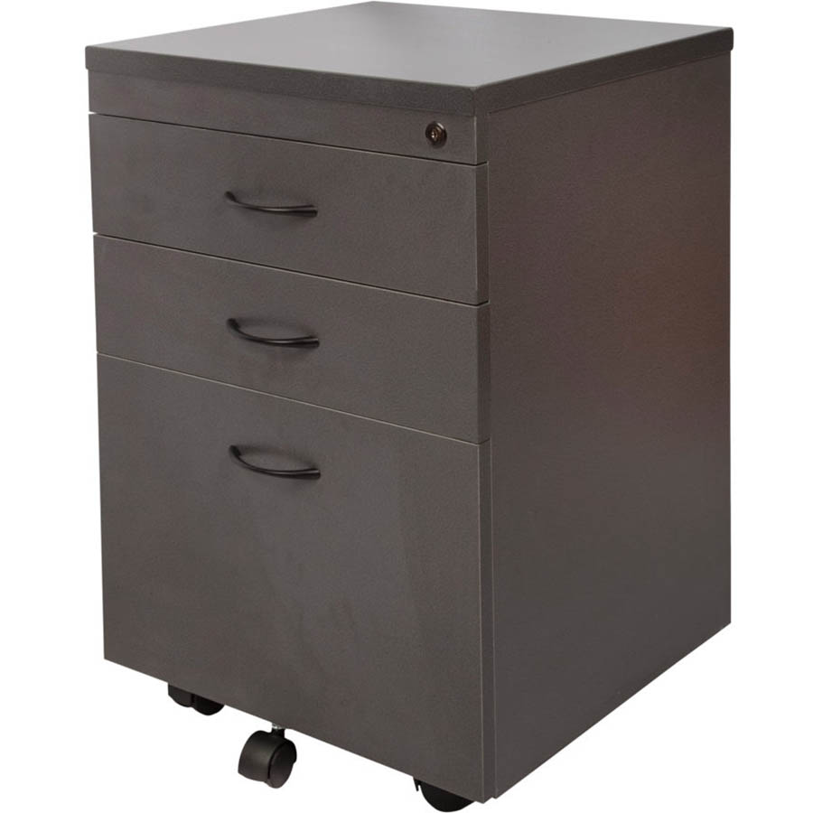RAPID WORKER MOBILE PEDESTAL 3-DRAWER LOCKABLE 690 X 465 X 447MM IRONSTONE