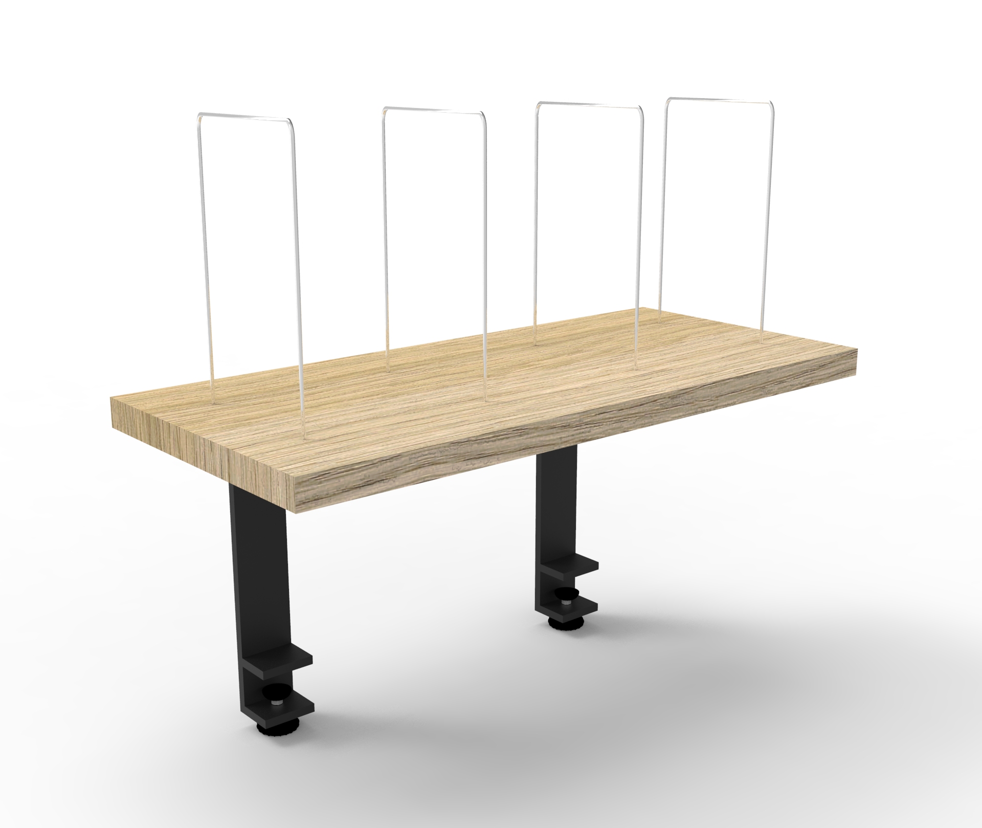 RAPIDLINE CLAMP MOUNT SHELF AND DIVIDERS NATURAL OAK / BLACK