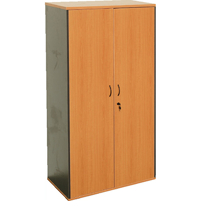 RAPID WORKER CUPBOARD LOCKABLE 1800 X 900 X 450MM BEECH/IRONSTONE