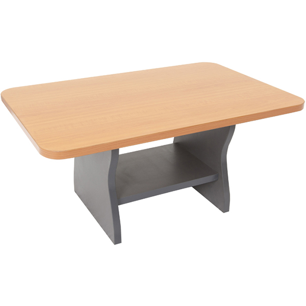 RAPID WORKER COFFEE TABLE 900 X 600MM BEECH/IRONSTONE
