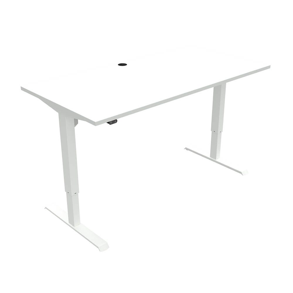 CONSET 501-33 ELECTRIC HEIGHT ADJUSTABLE DESK 1600 X 800MM WHITE/WHITE