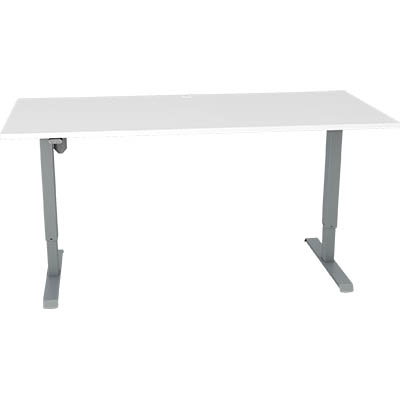 Conset 501-33 Height Adjustable Desk 1500x 800x690-1185mm White/Silver
