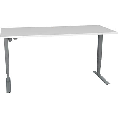 CONSET 501-43 ELECTRIC HEIGHT ADJUSTABLE DESK 1500 X 800 X 640-1275MM WHITE / SILVER