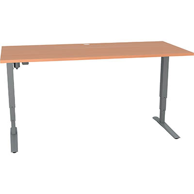 CONSET 501-43 ELECTRIC HEIGHT ADJUSTABLE DESK 1800 X 800 X 640-1275MM BEECH / SILVER