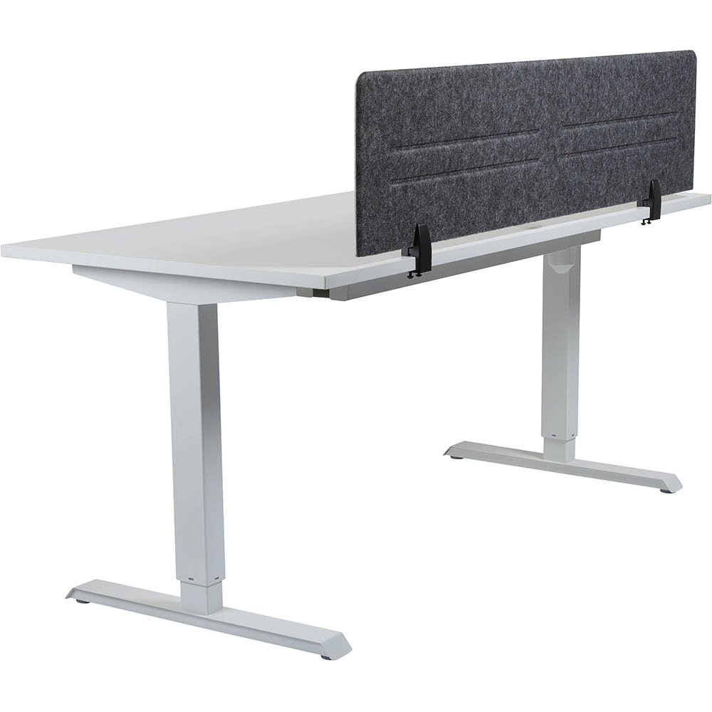 HEDJ ABOVE PET DESK MOUNTED SCREEN 1400 X 340MM CHARCOAL / LIGHT GREY