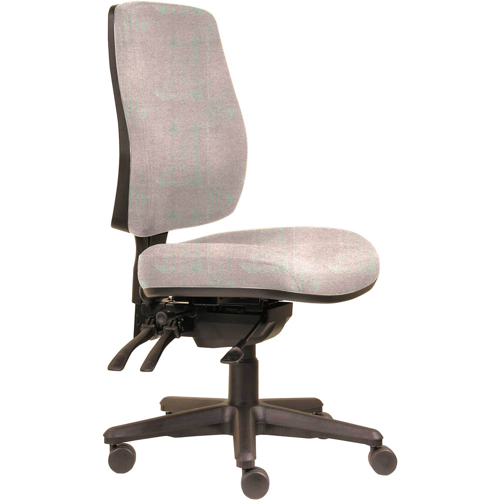 ERGOSELECT SPARK ERGONOMIC CHAIR HIGH BACK 3 LEVER SEAT SLIDE BLACK NYLON BASE PETAL