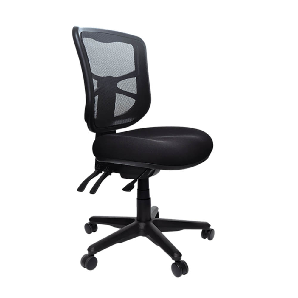 BURO METRO OFFICE CHAIR MESH BACK 3-LEVER BLACK NYLON BASE