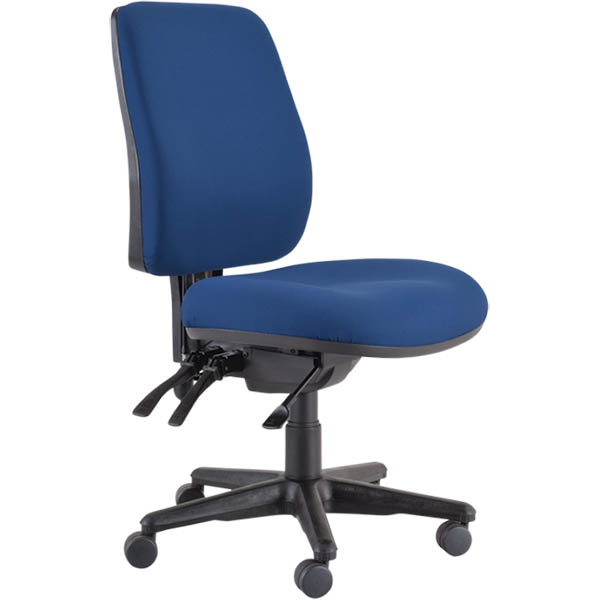 BURO ROMA 3 LEVER HIGH BACK CHAIR DARK BLUE