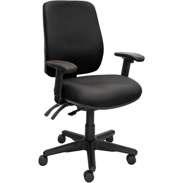 BURO ROMA 3 LEVER HIGH BACK CHAIR WITH ARMS BLACK