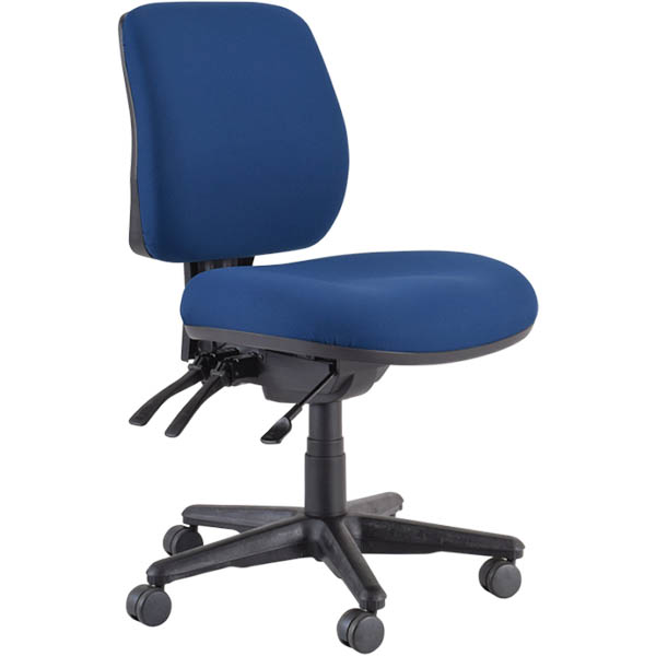 BURO ROMA 3 LEVER MID BACK CHAIR DARK BLUE