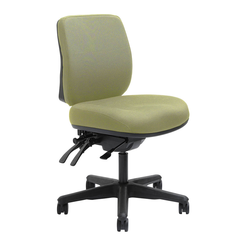 DAL ERGOSELECT SPARK ERGONOMIC CHAIR MEDIUM BACK 3 LEVER SEAT SLIDE BLACK NYLON BASE APPLE