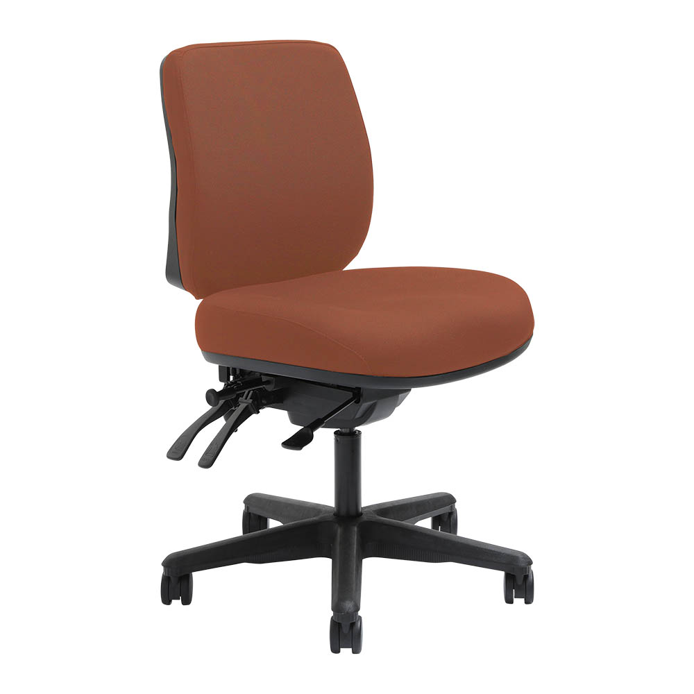 DAL ERGOSELECT SPARK ERGONOMIC CHAIR MEDIUM BACK 3 LEVER SEAT SLIDE BLACK NYLON BASE BRICK