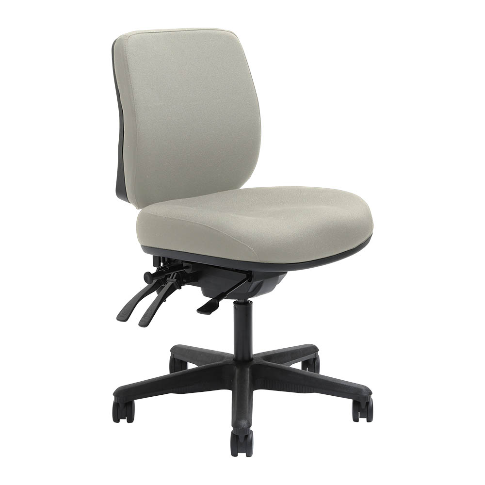DAL ERGOSELECT SPARK ERGONOMIC CHAIR MEDIUM BACK 3 LEVER SEAT SLIDE BLACK NYLON BASE SAND