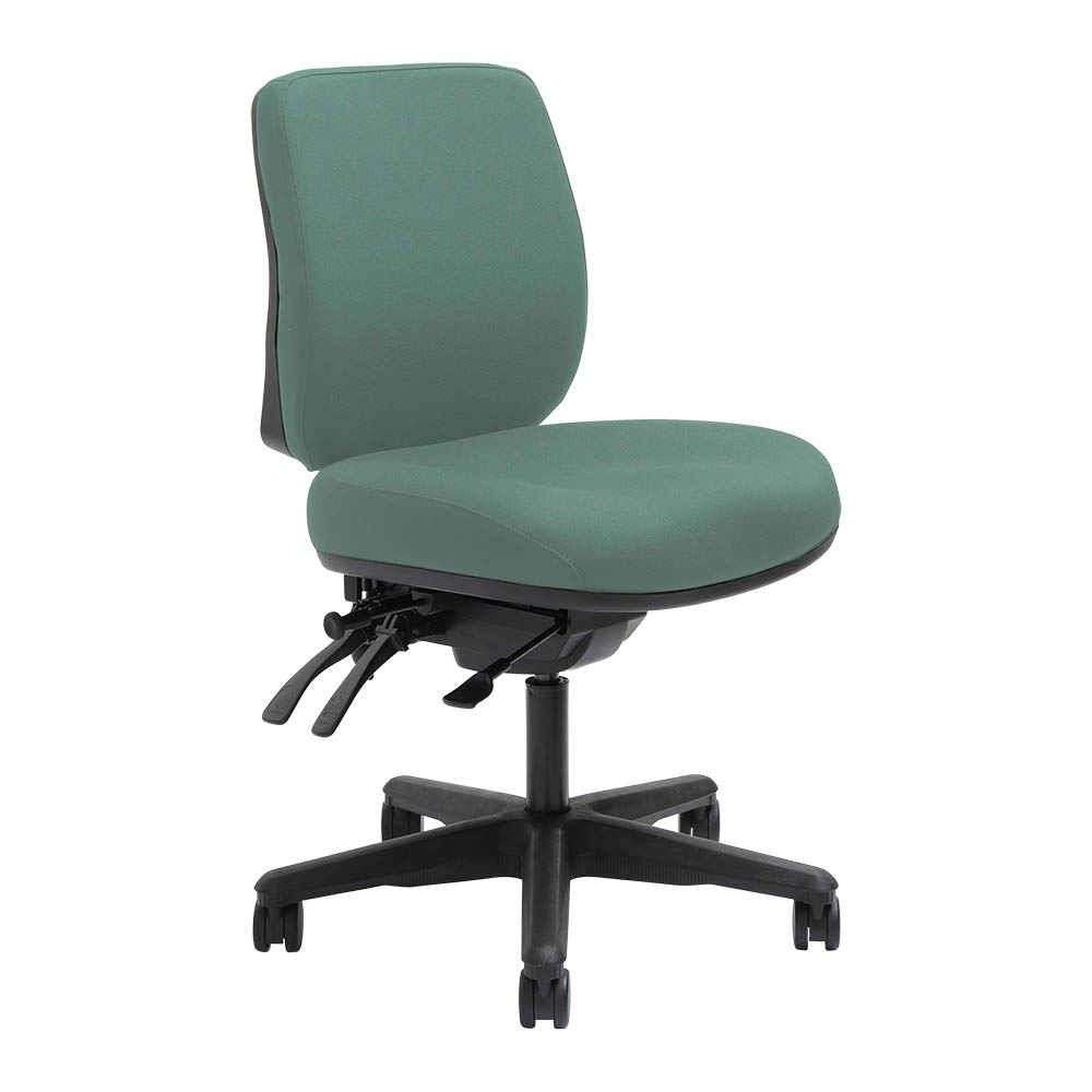 DAL ERGOSELECT SPARK ERGONOMIC CHAIR MEDIUM BACK 3 LEVER SEAT SLIDE BLACK NYLON BASE TEAL