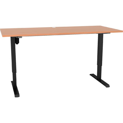 CONSET 501-33 HEIGHT ADJUSTABLE DESK 1800 X 800MM BEECH/BLACK