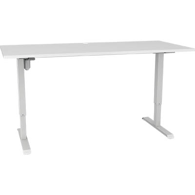 CONSET 501-33 HEIGHT ADJUSTABLE DESK 1800 X 800MM WHITE/WHITE