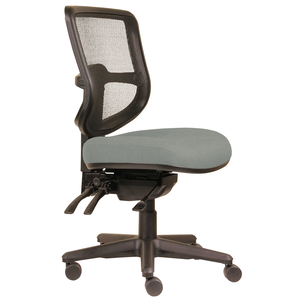 DAL ERGOSELECT SWIFT ERGONOMIC CHAIR MEDIUM MESH BACK 3 LEVER SEAT SLIDE BLACK NYLON BASE STEEL