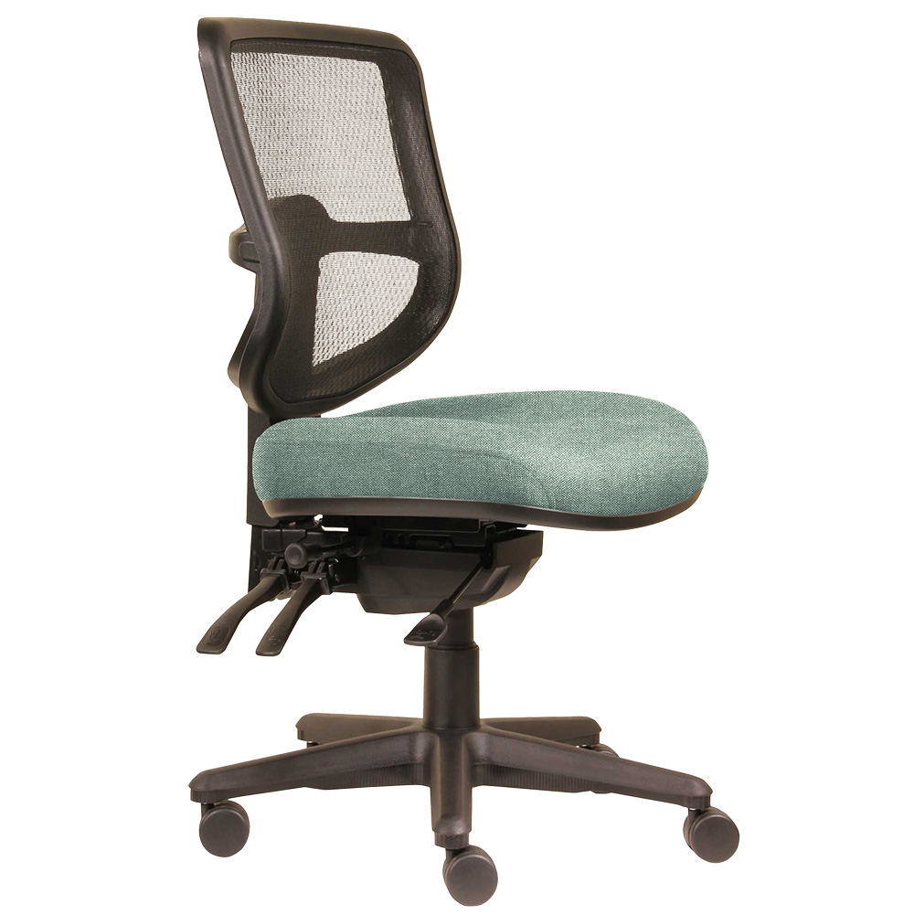 DAL ERGOSELECT SWIFT ERGONOMIC CHAIR MEDIUM MESH BACK 3 LEVER SEAT SLIDE BLACK NYLON BASE CLOUD