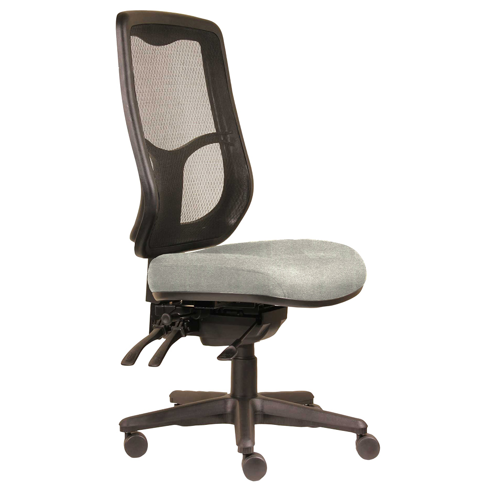 DAL ERGOSELECT SWIFT ERGONOMIC CHAIR HIGH MESH BACK 3 LEVER SEAT SLIDE BLACK NYLON BASE SAND