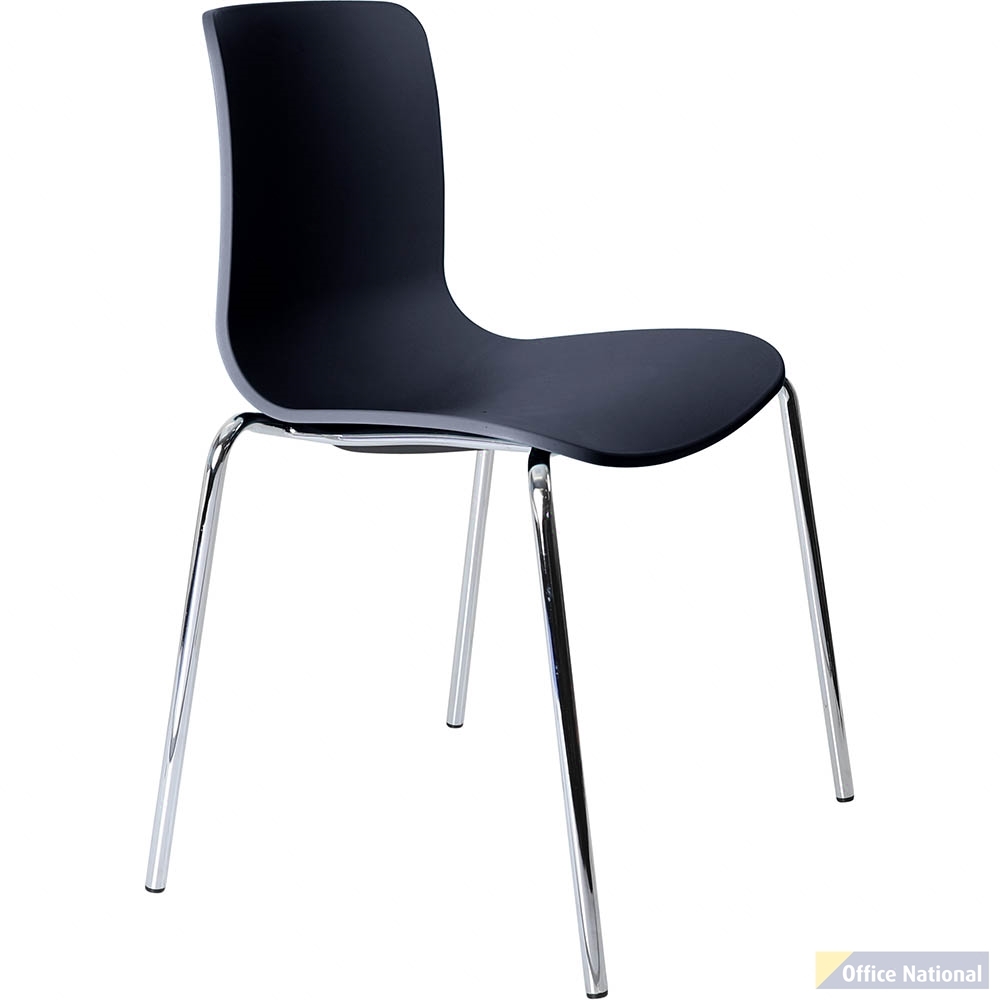 DAL ACTI CHAIR 4-LEG CHROME FRAME NAVY BLUE POLYPROP SHELL 400MM