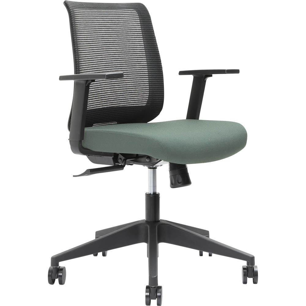 BRINDIS TASK CHAIR LOW MESH BACK NYLON BASE ARMS CLOUD