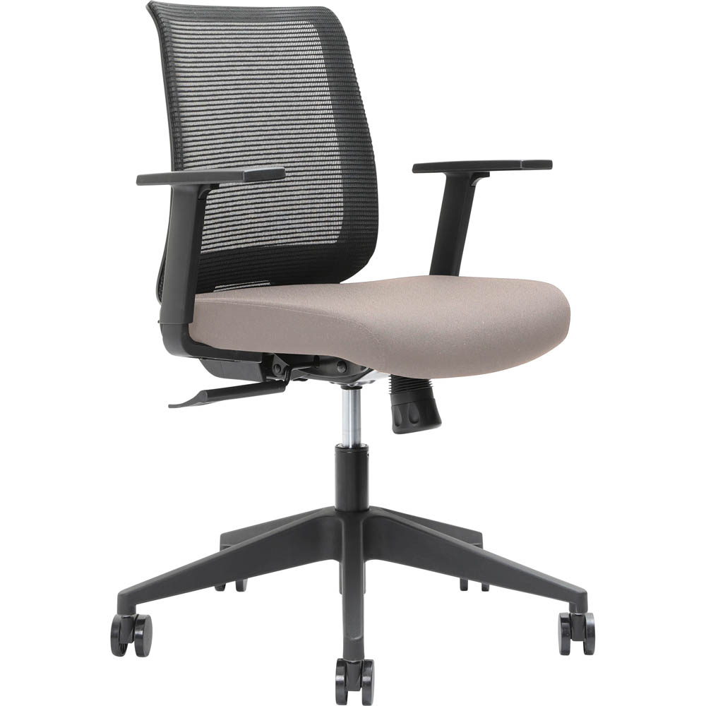 BRINDIS TASK CHAIR LOW MESH BACK NYLON BASE ARMS PETAL