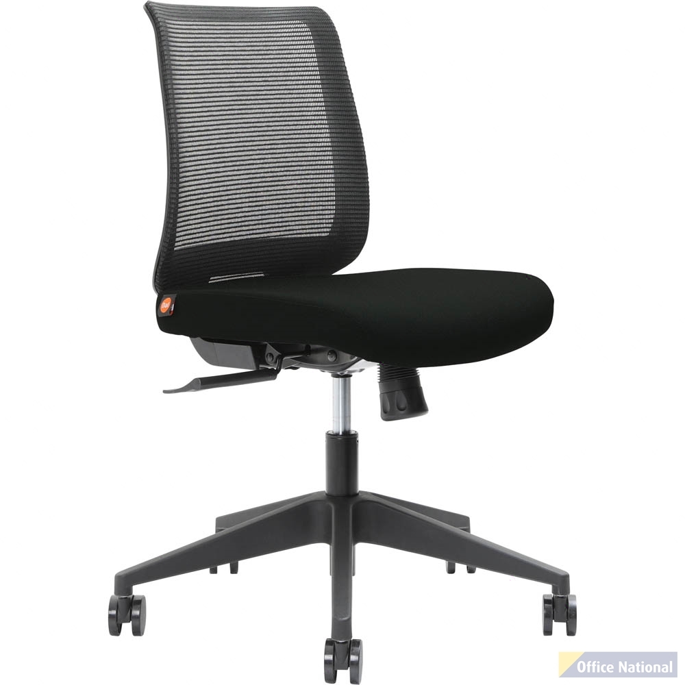 BRINDIS TASK CHAIR LOW MESH BACK NYLON BASE ONYX