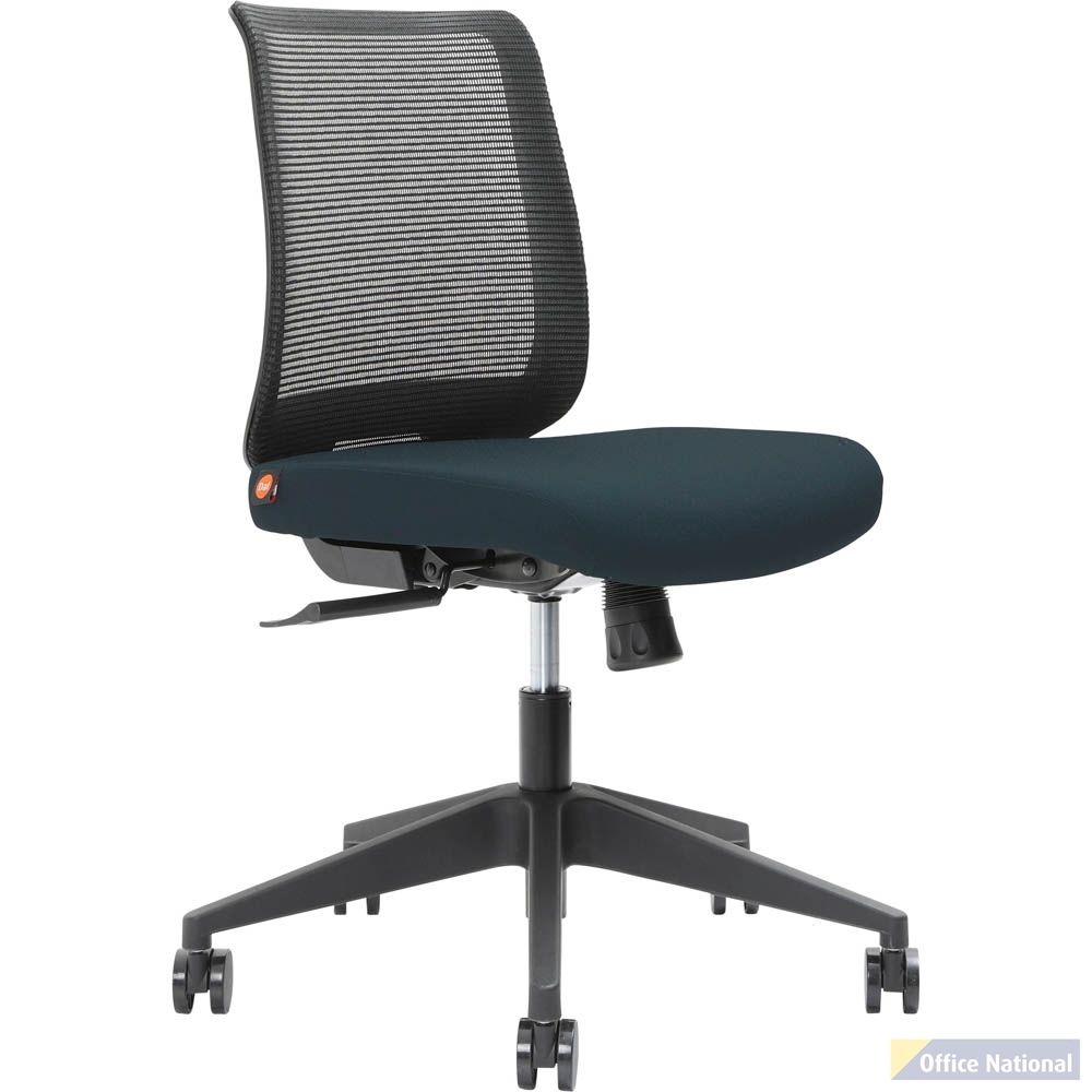 BRINDIS TASK CHAIR LOW MESH BACK NYLON BASE DENIM