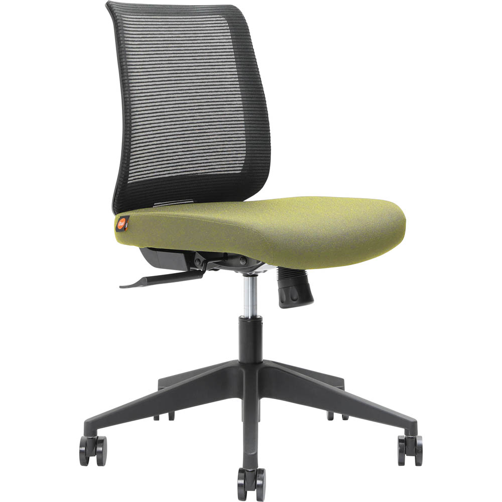 BRINDIS TASK CHAIR LOW MESH BACK NYLON BASE APPLE