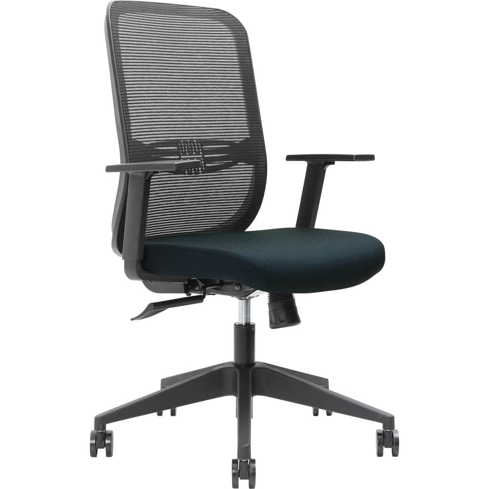 BRINDIS TASK CHAIR HIGH MESH BACK NYLON BASE ARMS NAVY