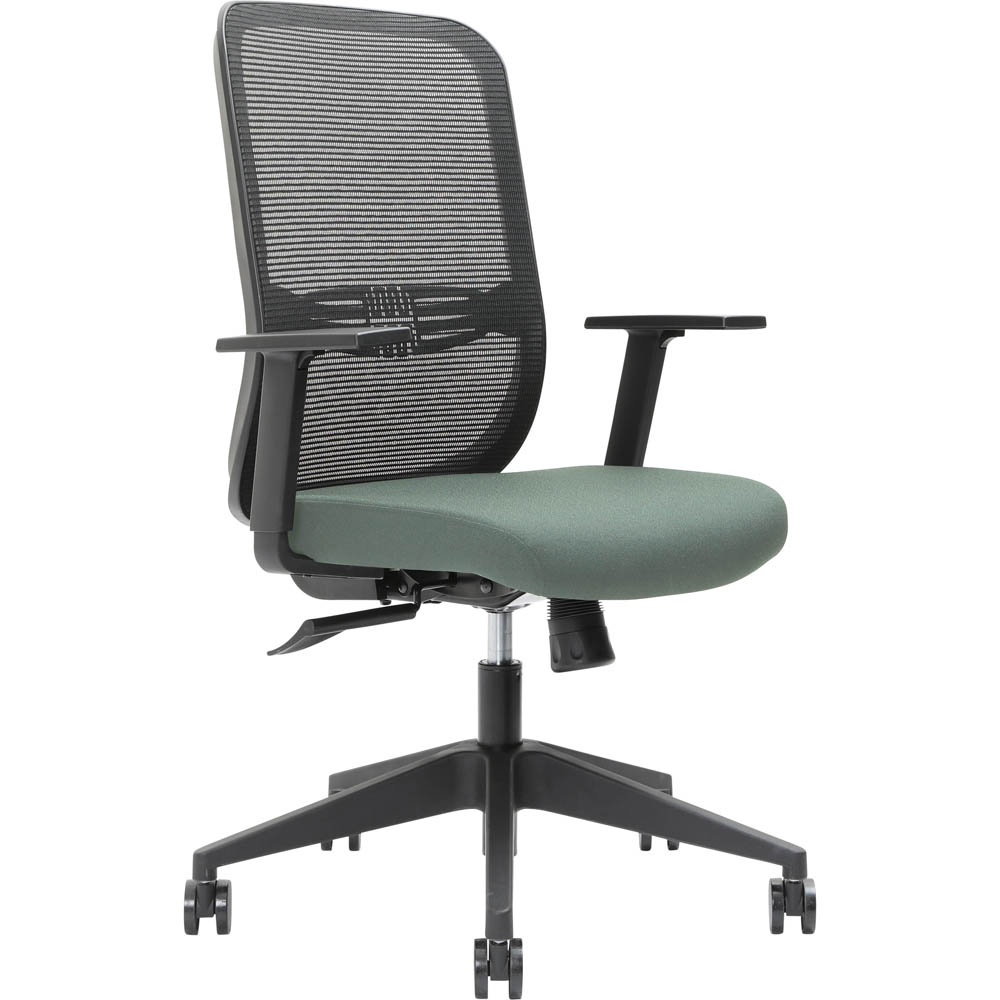 BRINDIS TASK CHAIR HIGH MESH BACK NYLON BASE ARMS CLOUD