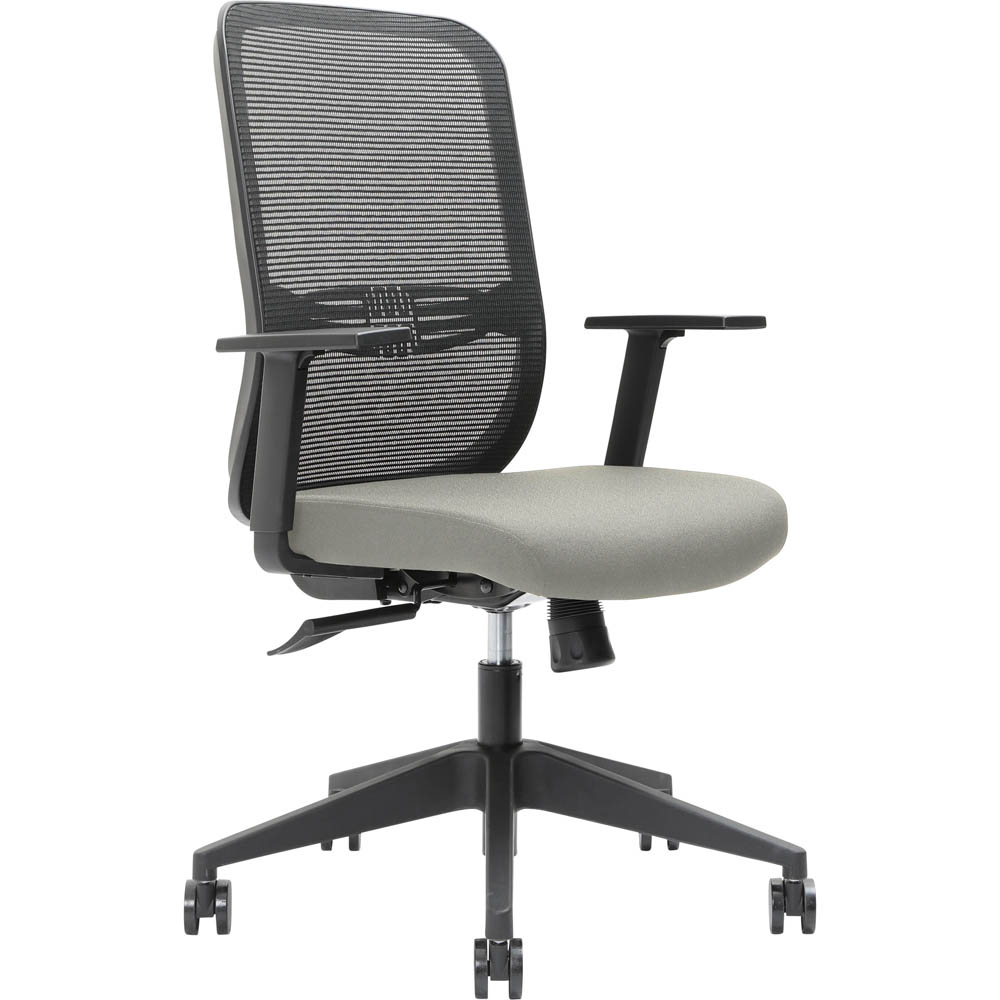 BRINDIS TASK CHAIR HIGH MESH BACK NYLON BASE ARMS SAND