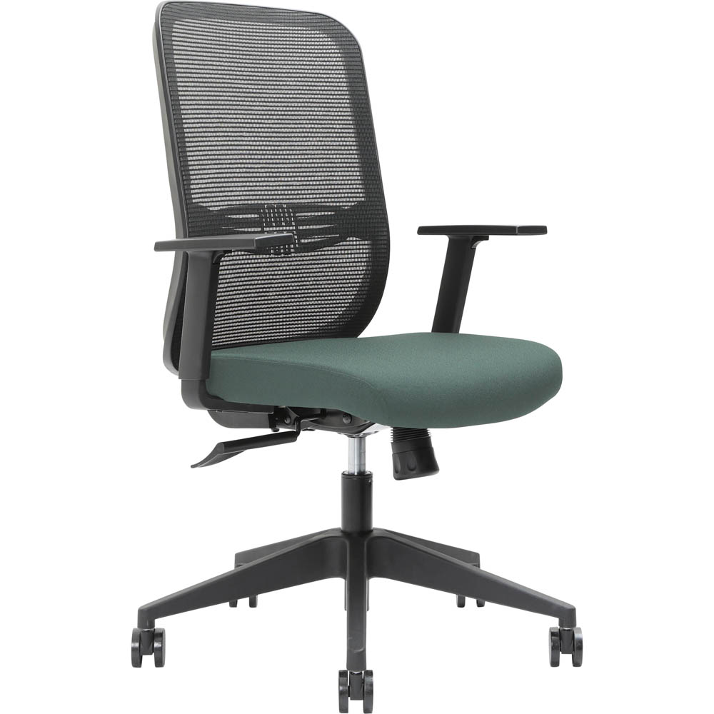 BRINDIS TASK CHAIR HIGH MESH BACK NYLON BASE ARMS TEAL